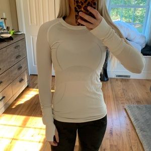 Lululemon swift run long sleeve: white
